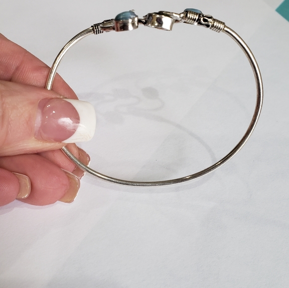 Owyhee Pearl, topaz gemstone, 925 silver bracelet - Picture 9 of 9